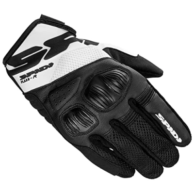 Abbildung von SPIDI, Flash R Evo, Herren Motorrad Handschuhe, schützend &amp; strapazierfähig, Sommerhandschuhe, wasserdicht rutschfest, Touchscreen tauglich, Durchschnitt, Schwarz / weiß