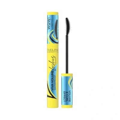 Abbildung von Eveline Cosmetics Wasserfeste Wimperntusche für dichtere Wimpern und spektakulären Schwung