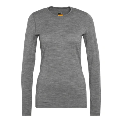 Abbildung von Icebreaker Women Crewe Langarmshirt, Damen, Größe: Medium, Gritstone heather