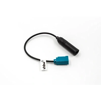 Abbildung von vhbw Autoradio Adapter kompatibel mit Audi ab BJ 2002 Antennenadapter Fakra (f) zu DIN (m) 150 Ohm
