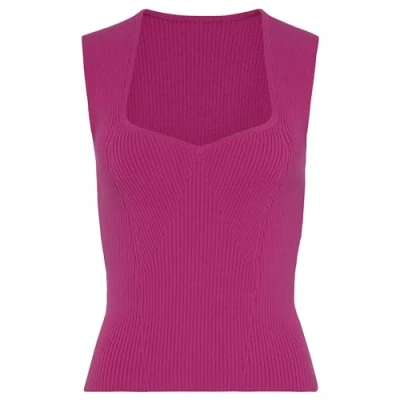 Abbildung von LASCANA Stricktop mit besonderem Ausschnitt, figurbetontes Damentop aus Rippstrick