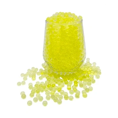 Abbildung von KONFEN Wasserperlen Gelkugeln 20000 Stücke, Gelb Farbenfroh Water Beads 7 8mm, Gelperlen Wasser Dekorativ Gel Perlen für Blumen, Pflanzen, Vase Füllstoff und Deko (Gelb)