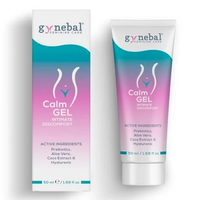 Abbildung von GYNEBAL CALM Intim Gel mit PRÄBIOTIKA Hydratisierendes gegen Vaginale Trockenheit, Juckreiz, Beschwerden und Zur Unterstützung der Scheidenflora Äußeren Anwendung für Frauen (50 ml)