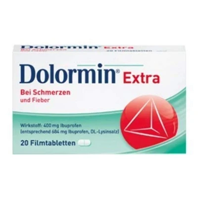Abbildung von Dolormin Extra 400 mg Ibuprofen bei Schmerzen und Fieber 20 St