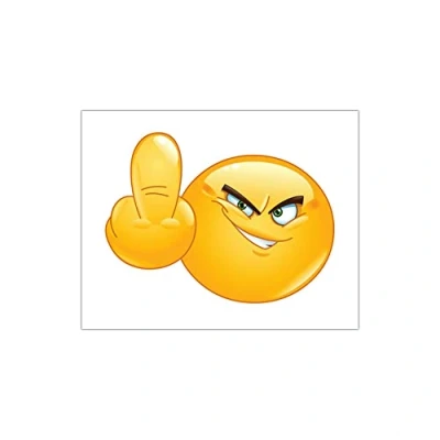Abbildung von 4R Quattroerre.it 6148 Sticker Aufkleber Smile Fuck, 10 x 12 cm