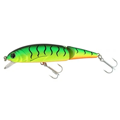 Abbildung von Abu Garcia Tormentor Jointed Floating Köder Erhältlich in verschiedenen Größen, ideal für Süßwasser Raubfische wie Forellen, Hechte, Barsche, Zander und Lachse, naturgetreue Aktion, Tiger 13 cm