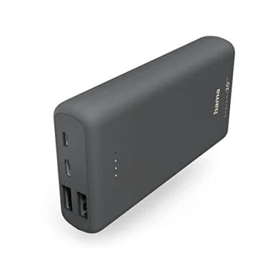 Abbildung von Hama Powerbank 20000mAh, 3 Ausgänge: 1x USB C, 2x A, mit Ladekabel 20000 mAh (3,7 V)