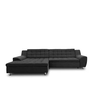 Abbildung von DOMO. collection Ecksofa Merida, Sofa mit Schlaffunktion in L Form, Eckcouch Bettkasten, Schlafsofa 304 x 200 84 cm (BxTxH), dunkelgrau