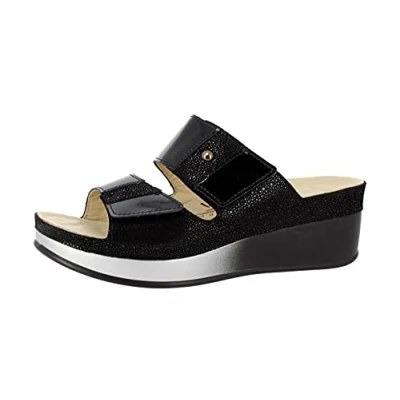 Abbildung von Vital Schuhe LARA Pantolette hoch, Damen, Größe: 40, Schwarz Kunststoff
