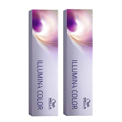 Abbildung von Wella 2x Illumina Color 10/69 Hell Lichtblond Violett Cendre 60 Ml