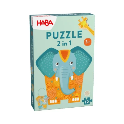 Abbildung von Puzzle 2 in 1 Elefant