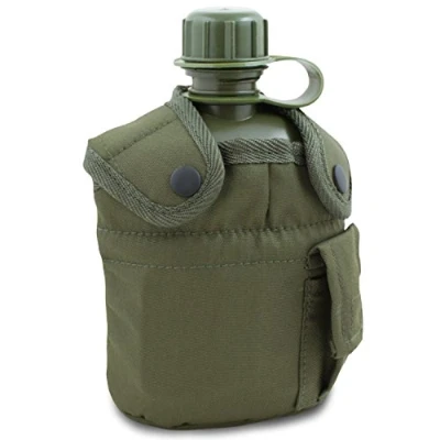 Abbildung von Mil Tec Feldflasche US 1L mit Hülle und Alu Becher