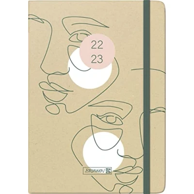 Abbildung von Brunnen Schülerkalender „Faces“ 2022/2023 A5 1 Seite = Tag: Tag, Sa. + So. auf einer Seite, 1072070023, Motiv: Faces
