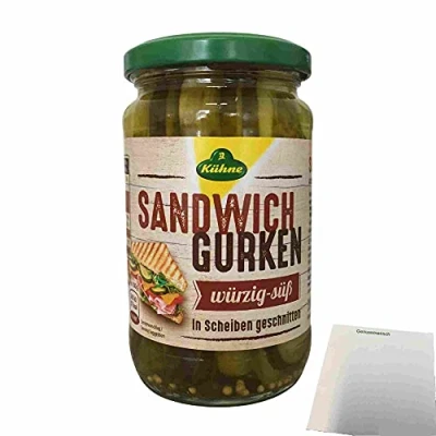 Abbildung von Kühne Sandwichgurken würzig süß (330g Glas) + usy Block