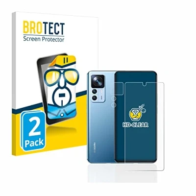 Abbildung von BROTECT (2 Stück Schutzfolie für Xiaomi 12T (Display+Kamera) Displayschutz Folie Ultra Klar