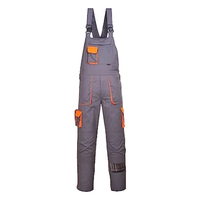 Abbildung von Portwest Texo Kontrast Latzhose, Größe: 4XL, Farbe: Grau, TX12GRR4XL
