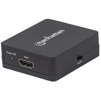 Abbildung von Manhattan 1080p 2 Port HDMI Splitter Strom über USB schwarz