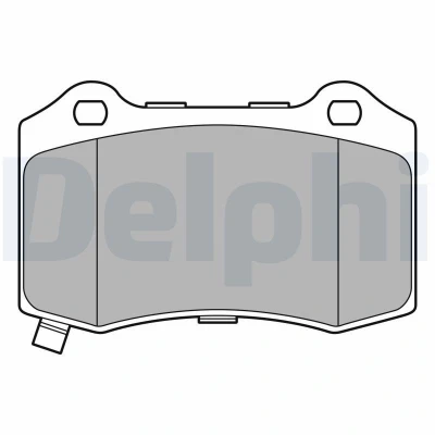 Abbildung von DELPHI LP3676 Bremsbelagsatz mit akustischer Verschleißwarnung Anti Quietsch Blech Zubehör JEEP: GRAND CHEROKEE 4, CHRYSLER: 300C Touring