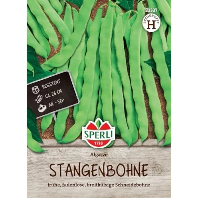 Abbildung von Sperli Stangenbohnensamen Algarve 80337 resistente Sorte fadenlos breithülsig ca. 26 cm Samen Gemüse, Saatgut, Gemüse Pflanzen