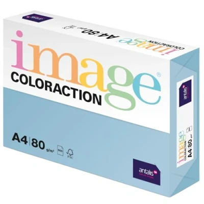 Abbildung von Image Coloraction Iceberg farbiges Kopierpapier DIN A4, 210 x 297 mm, 80 g/m² buntes, holzfreies Druckerpapier für Kopierer 500 Blatt Eisblau