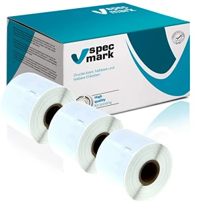 Abbildung von specmark 3 Etiketten Rollen kompatibel mit DYMO 99014 54mm x 101mm S0722430 220 Stück zu allen Etikettendruckern LabelWriter 450 4XL Seiko SLP