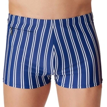 Abbildung von Schiesser Classic Badehose Pants, Herren, Größe: Medium, Blau weiß