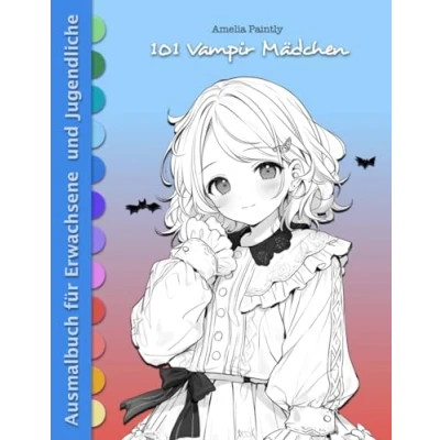 Abbildung von 101 Vampir Mädchen: Kunst Ausmalbuch für Teenager und Erwachsene zur Inspiration, Entspannung, Achtsamkeit Stressabbau (Manga Fantasie ... Halloween, Kawaii Chibi, Band 4)