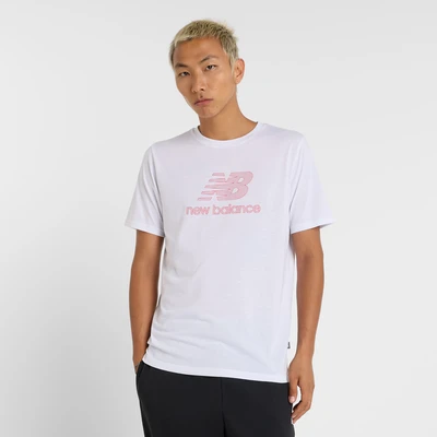 Abbildung von New Balance Heathertech LOGO Tshirt print white, Herren, Größe: XXL, White