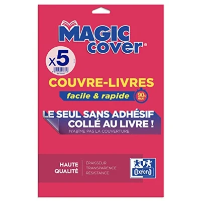 Abbildung von Oxford 5 Blatt Buchschoner Magic Cover A4 PVC glatt Stärke 9/100 farblos