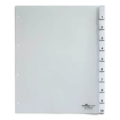 Abbildung von Durable Register A4+ blanko PP 10 teilig transparent