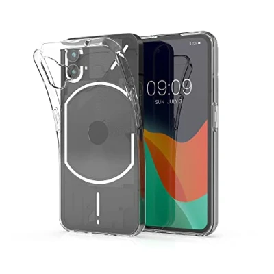 Abbildung von kwmobile Hülle kompatibel mit Nothing Phone (1) Silikon Handyhülle Transparent Handy Case in