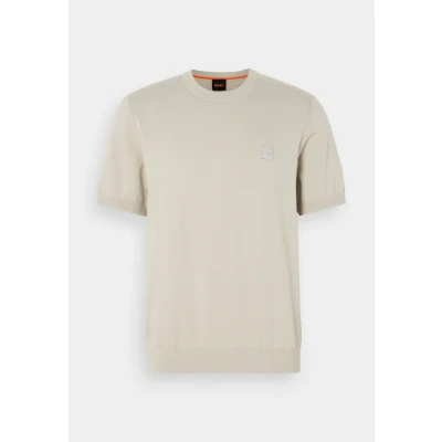 Abbildung von BOSS Kanache Tshirt basic, Herren, Größe: Medium, Light beige