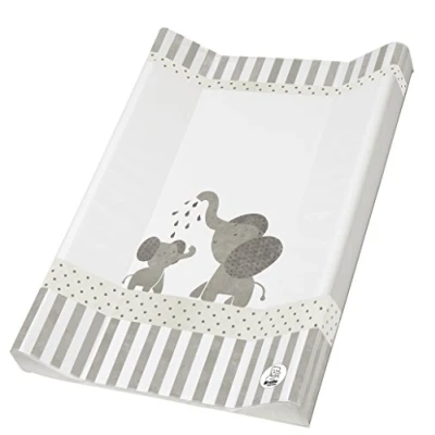 Abbildung von Rotho Babydesign wickelauflage Keil (50 x 70 cm) wickeltischauflage abwaschbar wickelmatte wasserdicht Motiv Modern Elephant