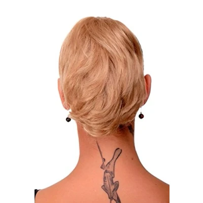 Abbildung von WIG ME UP Haarteil Zopf Extension Blond Hellblond kurz wilder Look Befestigung mit Butterfly Klammer 20 cm T6545 15