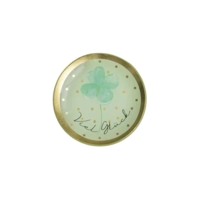 Abbildung von Gift Company Love Plates, Glasteller in verschiedenen Formen, Verschiedene Sprüche ... zu jedem Anlass was Passendes (Viel Glück, Größe S, Mint