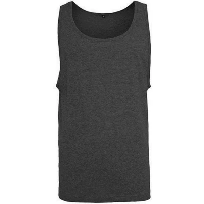 Abbildung von Build Your Brand Men&#039;s BY003 Jersey Big Tank T Shirt, Charcoal, M
