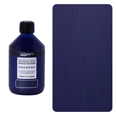 Abbildung von Littlefair&#039;s Holzfarbe auf Wasserbasis Special Colours Range Police Box Blau (500 ml)