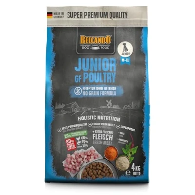 Abbildung von BELCANDO Junior GF Poultry [4 kg] getreidefreies Hundefutter Trockenfutter ohne Getreide für Junge Hunde Alleinfuttermittel ab 4 Monaten
