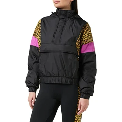 Abbildung von Urban Classics Ladies Mixed PULL OVER Jacket Übergangsjacke, Damen, Größe: 3XL, Black
