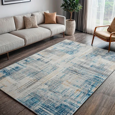 Abbildung von my home Teppich &quot;Niamh&quot;, rechteckig, Kurzflor, modernes Design, pflegeleicht, Wohnzimmer