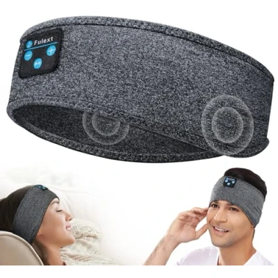 Abbildung von Fulext Schlafkopfhörer Bluetooth, Stirnband Weich Elastisch Bequem Bluetooth Kopfhörer, für Männer Frauen Teenager,Weihnachten Vater Muttertag Geburtstag