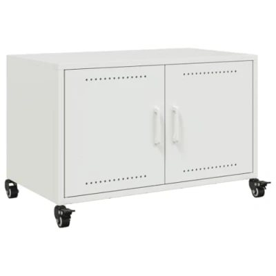 Abbildung von vidaXL TV Schrank Weiß 68x39x43,5 cm Kaltgewalzter Stahl