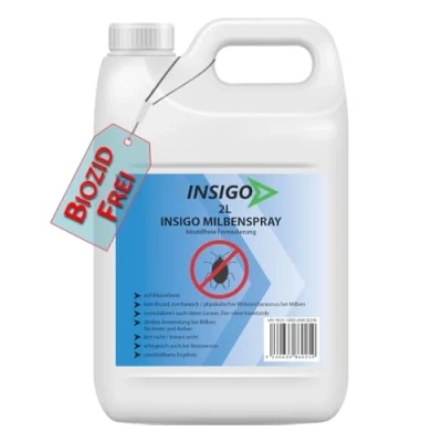 Abbildung von INSIGO Insektenspray Anti Milben Spray Mittel Ungezieferspray, 2 l, auf Wasserbasis, geruchsarm, brennt / ätzt nicht, mit Langzeitwirkung