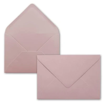 Abbildung von 50 Brief Umschläge Alt Rosa DIN C6 114 x 162 mm Kuverts mit Nassklebung ohne Fenster für Gruß Karten &amp; Einladungen FarbenFroh by GUSTAV NEUSER