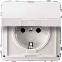 Abbildung von Schneider Electric Merten MEG2310 7219 Schuko Steckdose mit Berührungsschutz Stecklemme, Schutzkontaktsteckdose, Polarweiss Aquadesign, Made in Germany