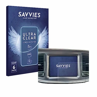 Abbildung von Savvies 6 Stück Schutzfolie für Dodge Challenger Uconnect 8.4&quot; 2015 2022 Displayschutz Folie Ultra Transparent