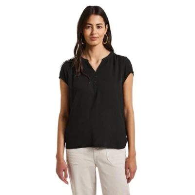 Abbildung von Street One Damen A323324 Shirt im Tunika Look, Schwarz, 34