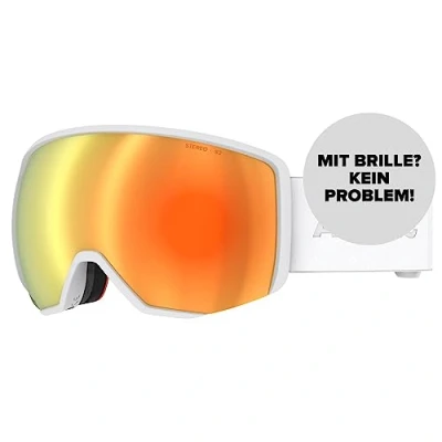 Abbildung von ATOMIC REVENT L STEREO Skibrille White Skibrillen mit Blendschutz Hochwertig verspiegelte Snowboardbrille Brille Live Fit Rahmen Doppelscheibe