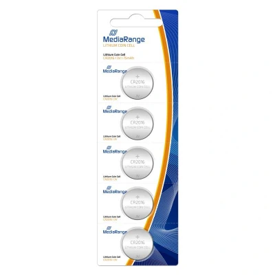 Abbildung von Mediarange Lithium Batterie Knopfzelle CR2016 3V Pack 5