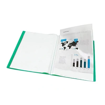 Abbildung von Liderpapel Schaufenstermappe 60 Hüllen PP DIN A4 grün transparent
